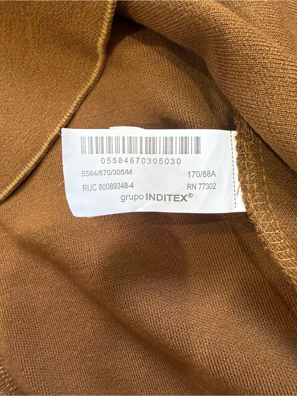 Zara Brown Sleeveless Stretch Knit Skater Midi Dress - Picture 4 of 9